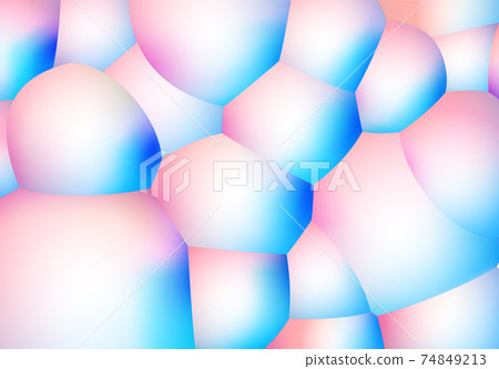 Abstract background with pearlescent soft bubbles balls 74849213