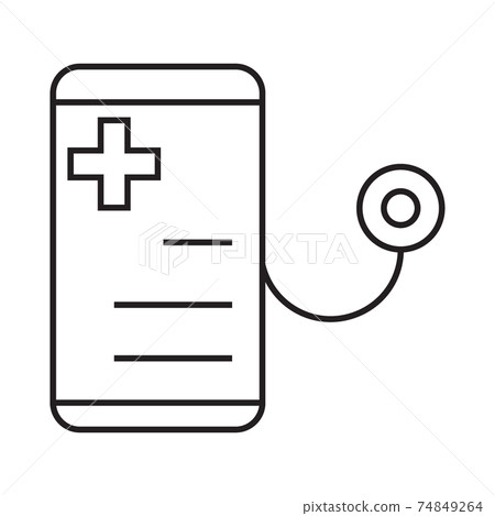 Online doctor consultation simple medicine icon... - Stock Illustration  [74849264] - PIXTA