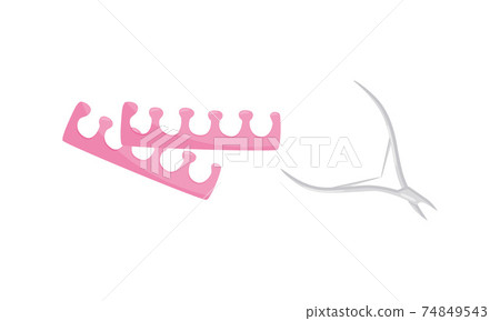 Manicure and Pedicure Tools with Toe Separator and Cuticle Nipper Vector Set Manicure and Pedicure Tools with Toe Separator and Cuticle Nipper Vector Set 74849543