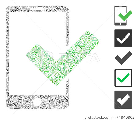 Dash Collage Valid Smartphone Icon Dash Collage Valid Smartphone Icon 74849802