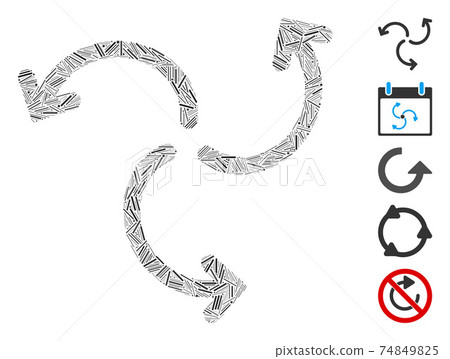 Line Mosaic Turbine Rotation Icon Line Mosaic Turbine Rotation Icon 74849825