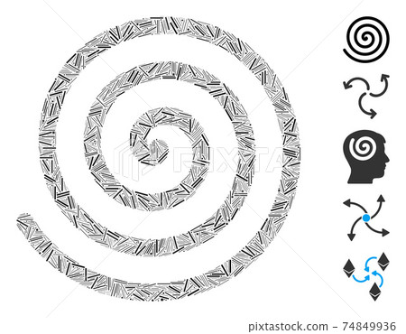 Dash Mosaic Spiral Icon - Stock Illustration [74849936] - PIXTA