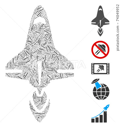 Dash Mosaic Space Shuttle Icon Dash Mosaic Space Shuttle Icon 74849952