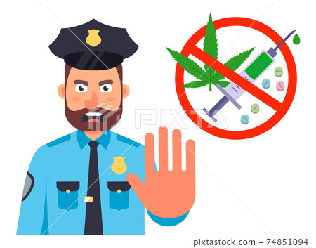 ban on drug use. the police stop for a search of drugs. 74851094