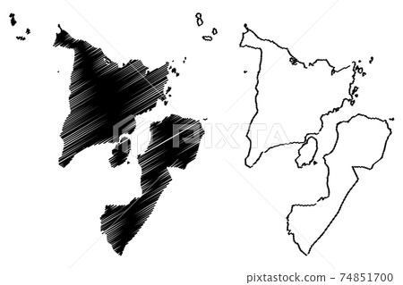 Western Visayas Region (Regions and provinces of the Philippines, Republic of the Philippines) map vector illustration, scribble sketch Region VI map 74851700