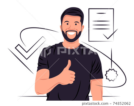Vector man in shadow of sharp lines style Vector man in shadow of sharp lines style 74852062