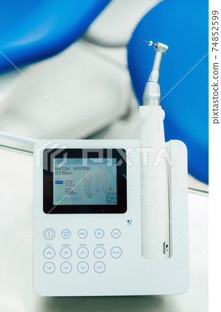 dental equipment in the dentist's office for root canal treatment. Close-up, endomotor 74852599