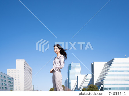 Blue Sky and Female Blue Sky and Female 74855541