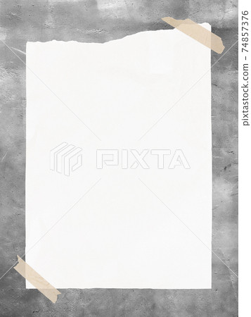 Paper pasted on a concrete wall-there are multiple variations Paper pasted on a concrete wall-there are multiple variations 74857376