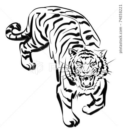 查找黑色和白色二進製文件時令人生畏的老虎 查找黑色和白色二進製文件時令人生畏的老虎 74858221