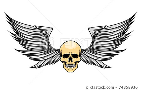 The sharp wings with the skinny head of the dead skull The sharp wings with the skinny head of the dead skull 74858930