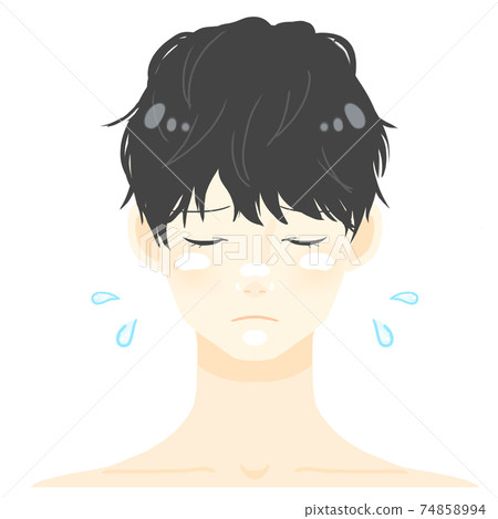 Oily skin by skin type for black-haired men 74858994