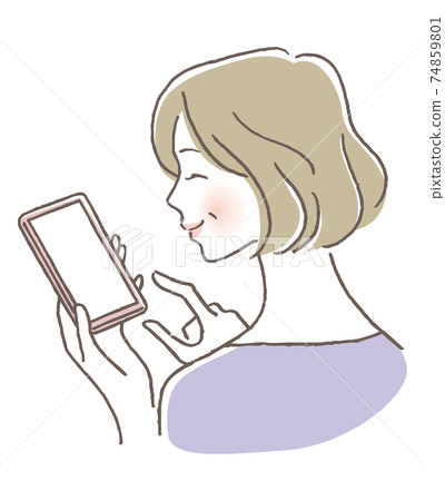Senior women rejoice in using mobile phones Senior women rejoice in using mobile phones 74859801