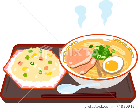 Set of ramen and fried rice 74859915