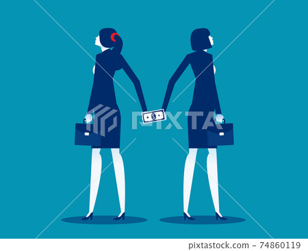 Business person bribing another. Corruption... - Stock Illustration ...