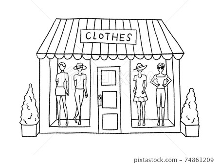 Clothes shop background 74861209