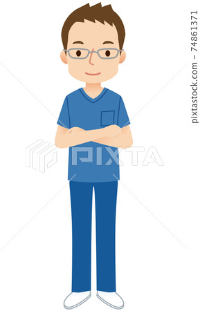 Medical staff Doctor wearing a scrub 74861371