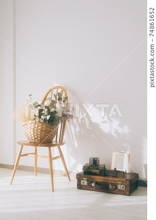 Dried flowers and vintage chair 74861652