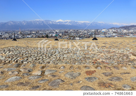 國家歷史遺址Kobosan Kofun(山頂後面的雕刻坑洞穴遺址) 國家歷史遺址Kobosan Kofun(山頂後面的雕刻坑洞穴遺址) 74861663