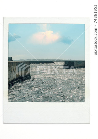Sea scenery Pola style material Sea scenery Pola style material 74861953