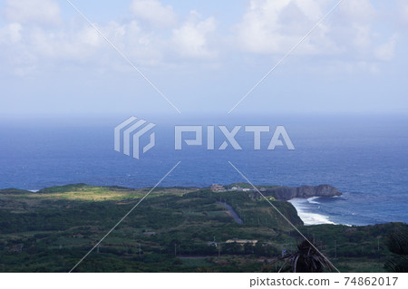 Cape Hedo seen from Churaumi Observatory in Daisekirinzan, Kunigami Village, Okinawa Prefecture 74862017
