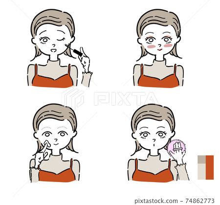 Female upper body to make up Female upper body to make up 74862773