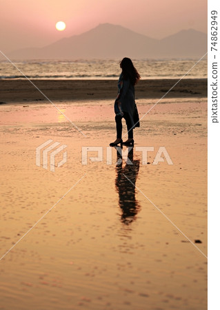 Beautiful sunset light, Dadaepo, spring trip 74862949