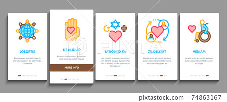 Tolerance And Equality Onboarding Elements Icons Set Vector Tolerance And Equality Onboarding Elements Icons Set Vector 74863167