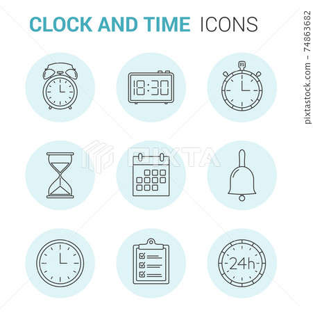 Time Line Icons Time Line Icons 74863682