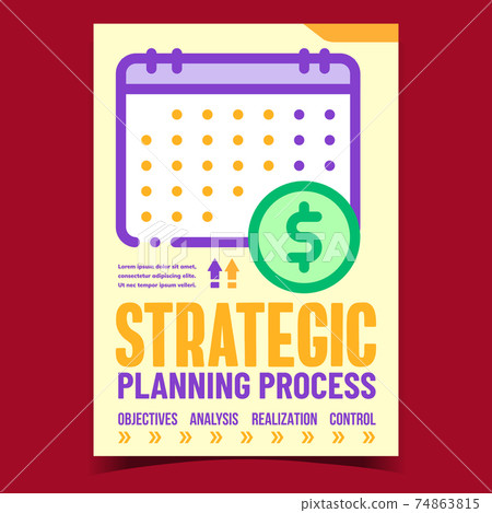 Strategic Planning Process Promo Banner Vector 74863815