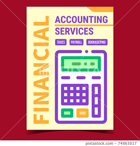 Financial Accounting Services Promo Banner Vector Financial Accounting Services Promo Banner Vector 74863817