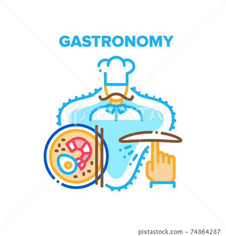 Gastronomy Food Vector Concept Color Illustration Gastronomy Food Vector Concept Color Illustration 74864287