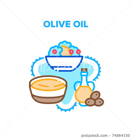 Olive Oil Natural Ingredient Vector Concept Color Olive Oil Natural Ingredient Vector Concept Color 74864330