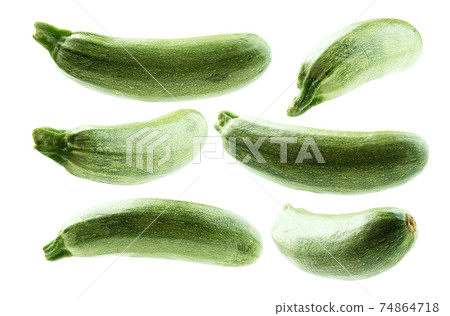 A set of zucchini. Isolated on a white background 74864718