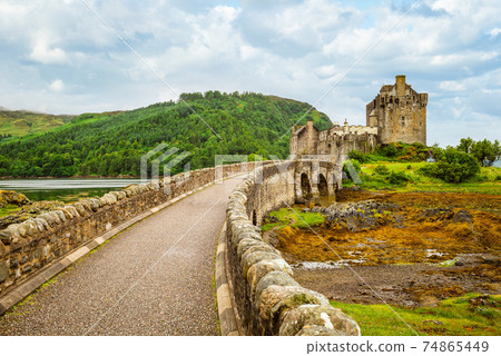 Eilean Donan Castle at western Highlands of Scotland, UK 74865449