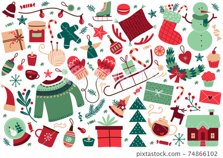 Winter doodle set Winter doodle set 74866102