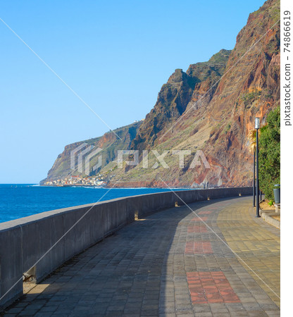 Embankment empry promanade Madeira island 74866619