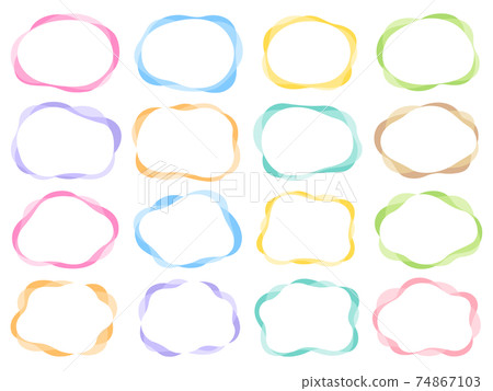 形狀鬆散的彩色框架 形狀鬆散的彩色框架 74867103