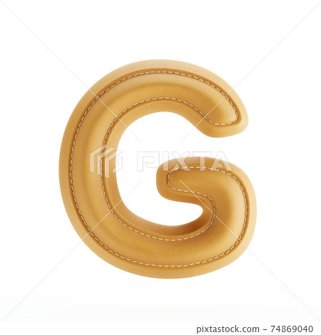 Leather yellow texture letter G Leather yellow texture letter G 74869040