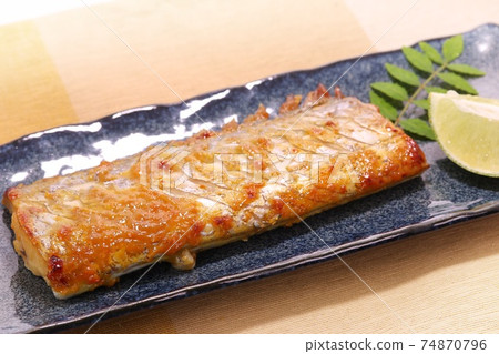 Grilled hairtail in Saikyo, pickled in Saikyo Grilled hairtail in Saikyo, pickled in Saikyo 74870796