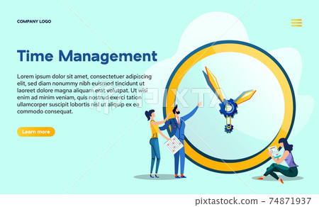 Time management landing page. Boss gives orders 74871937