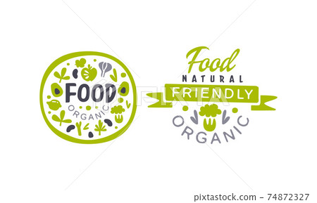 Natural Friendly Organic Food Logo Templates Design, Fresh Natural Products, Healthy Premium Quality Food Vector Illustration Natural Friendly Organic Food Logo Templates Design, Fresh Natural Products, Healthy Premium Quality Food Vector Illustration 74872327