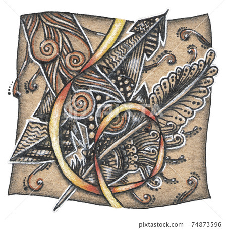 Abstract drawing in the style of zenart Abstract drawing in the style of zenart 74873596