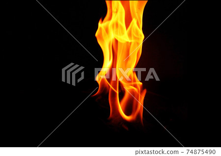 Fire flames on black background.Abstract fire.Abstract background .Isolated on black Fire flames on black background.Abstract fire.Abstract background .Isolated on black 74875490