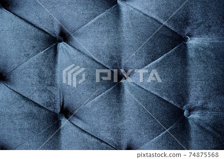 Blue cloth sofa texture background.Concept of closeup upholstery. velvet Blue cloth sofa texture background.Concept of closeup upholstery. velvet 74875568