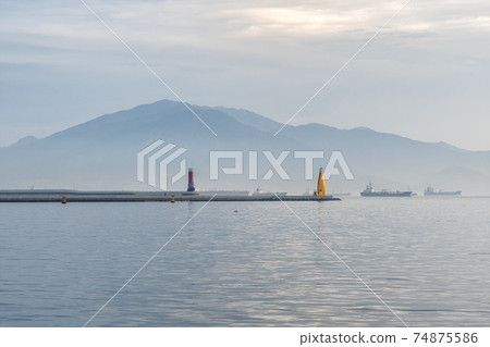 Yeosu coastal morning view Yeosu coastal morning view 74875586