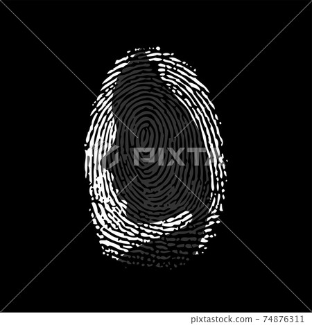 Fingerprint ID woman black background Fingerprint ID woman black background 74876311