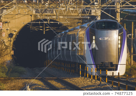 離開鹽峰隧道的JR東中央線E353系列 74877125
