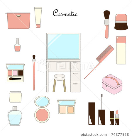 Makeup tool illustration set 74877528