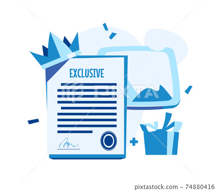 Paper document with signature and seal Paper document with signature and seal 74880416